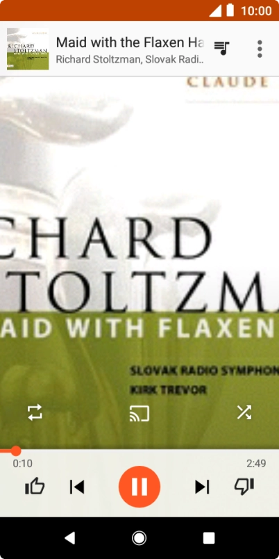 Press arrow right to go to the next audio file.