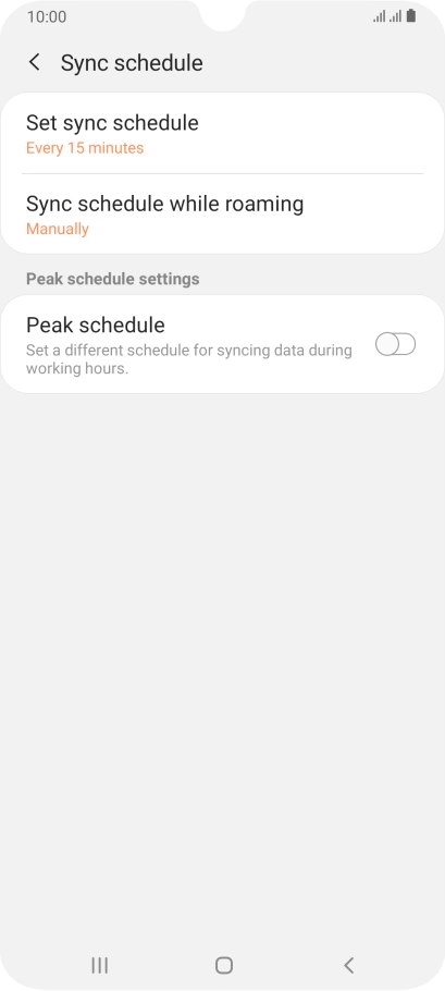 Press Set sync schedule.