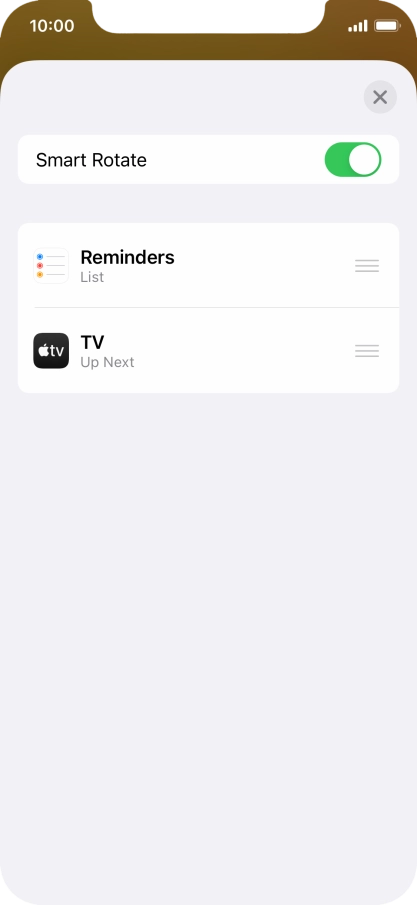Press the indicator next to 