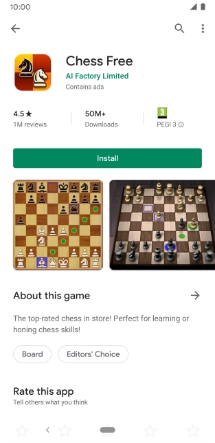 Press Install and follow the instructions on the screen to install the app.