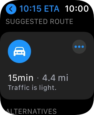 Press the required route.