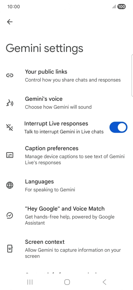 Follow the instructions on the screen to select the required settings.
