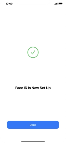 Press Done. If you haven't previously selected a phone lock code, key in a code of your own choice twice.
