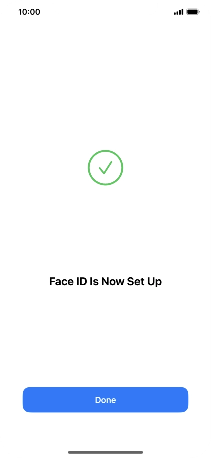 Press Done. If you haven't previously selected a phone lock code, key in a code of your own choice twice.