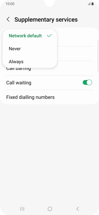Press Always to turn on caller identification.
