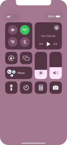 Press the flight mode icon to turn the function on or off.