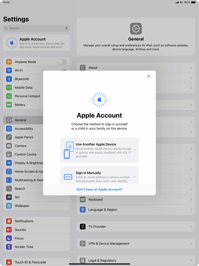 Press Sign in Manually.