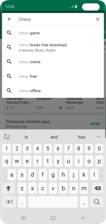 Key in the name or subject of the required app and press the search icon. Key in the name or subject of the required app and press the search icon.