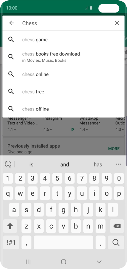 Key in the name or subject of the required app and press the search icon. Key in the name or subject of the required app and press the search icon.