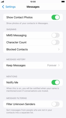 Press the indicator next to 