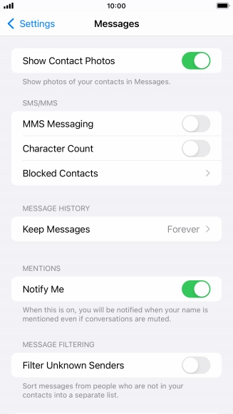 Press the indicator next to 
