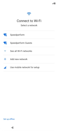 Press the required Wi-Fi network.