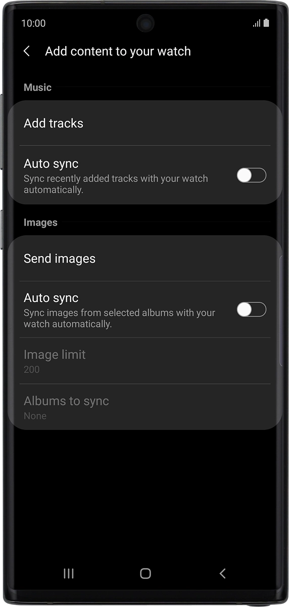 On your phone: Press Add tracks.