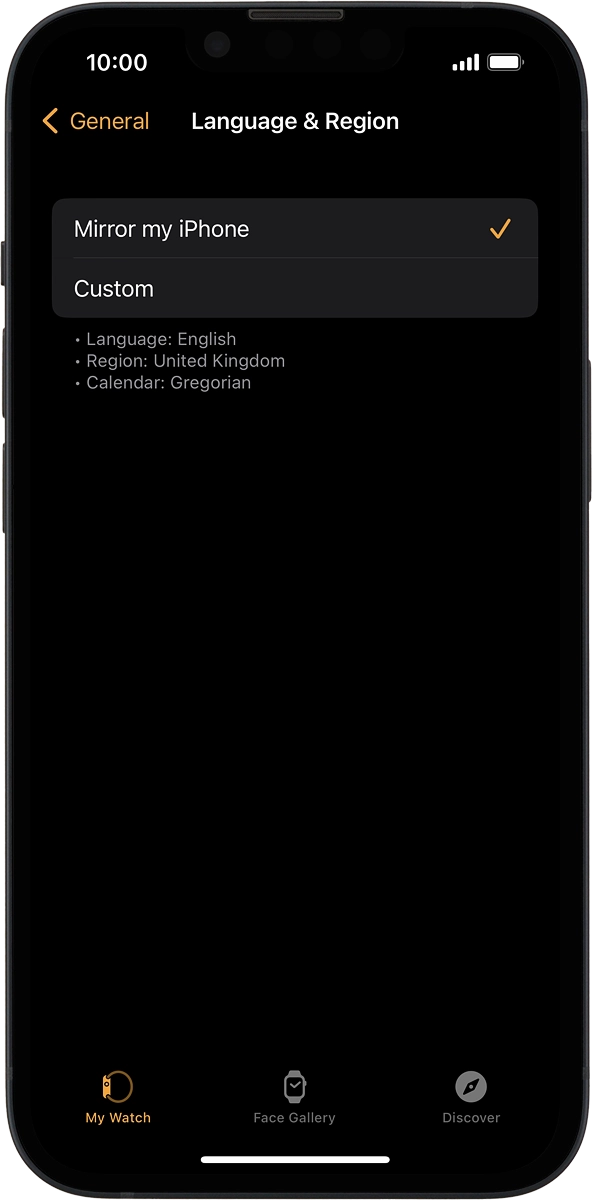 On your phone: Press Custom.