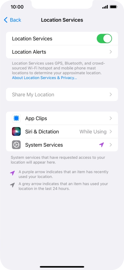 Press the required app.
