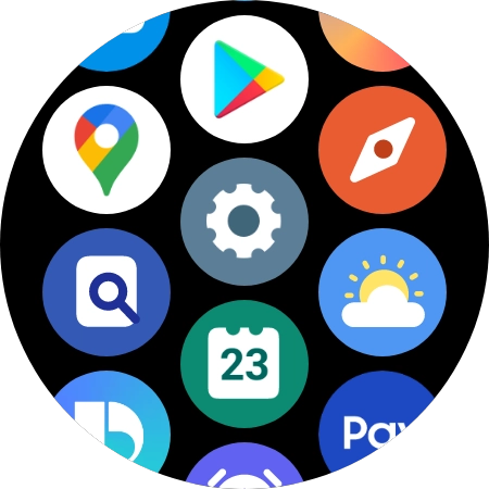 Press the settings icon.