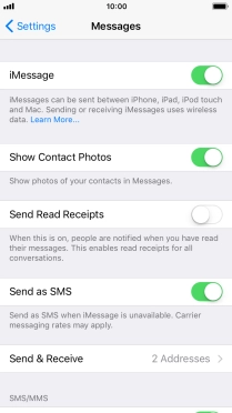 Press the indicator next to 