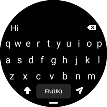 Press the send icon. Press the send icon.