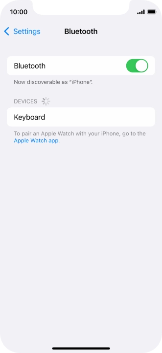 Press the required Bluetooth device and follow the instructions on the screen to pair the device with your phone.