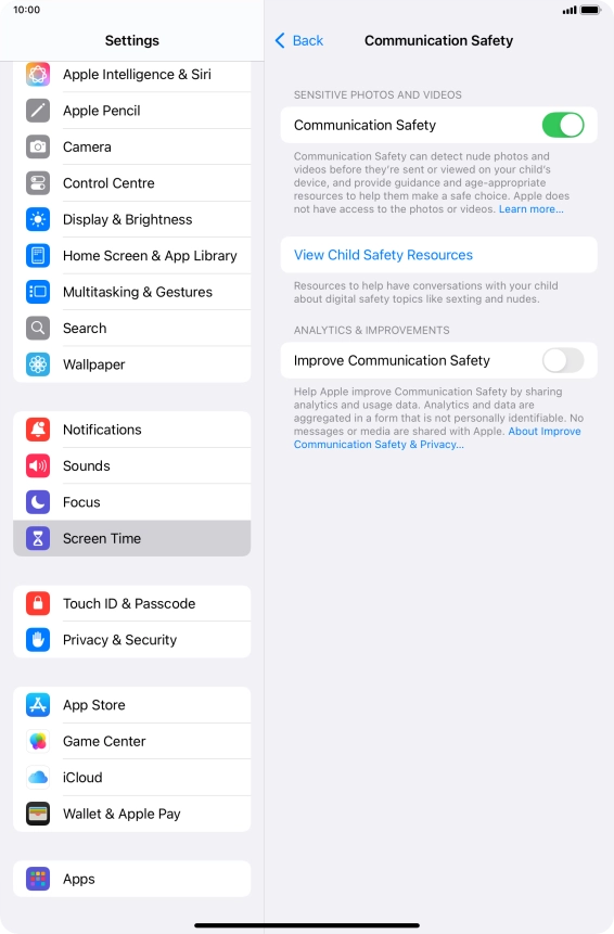 Press the indicator next to Press the indicator next to