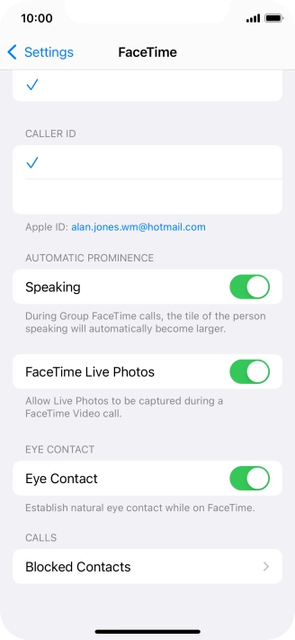 Press the indicator next to 
