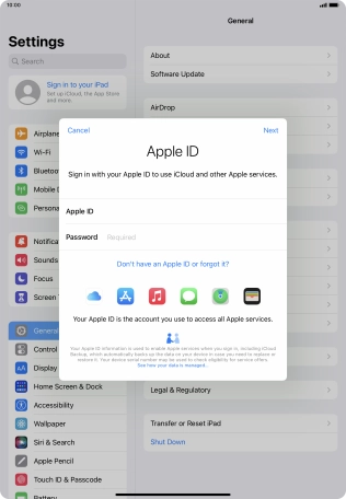 Press the field next to 