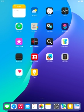 If you're using a Widget Stack: slide up or down on the stack to select the required widget.