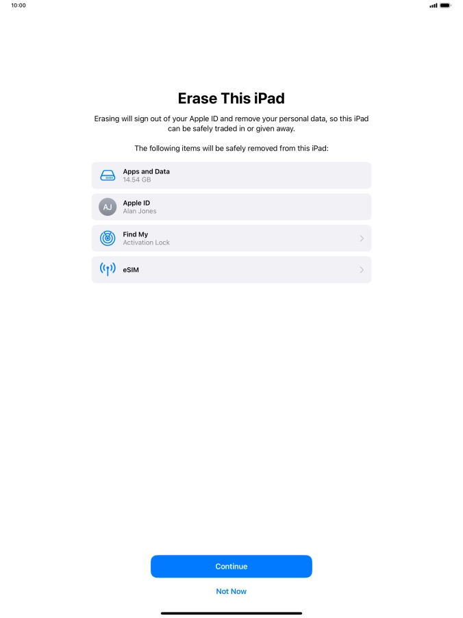 Press Continue. Press Continue.
