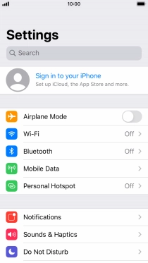 Press Sign in to your iPhone.