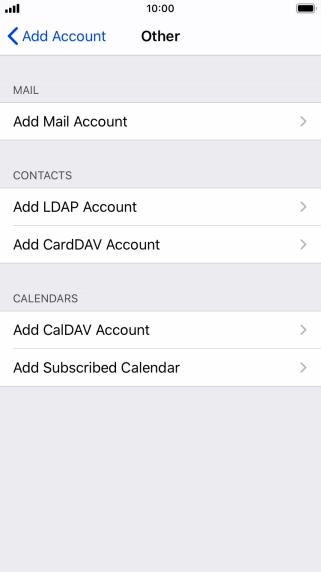 Press Add Mail Account.
