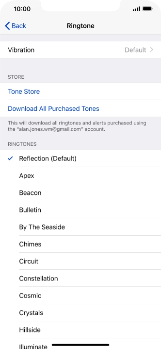 Press the required ring tones to hear them.