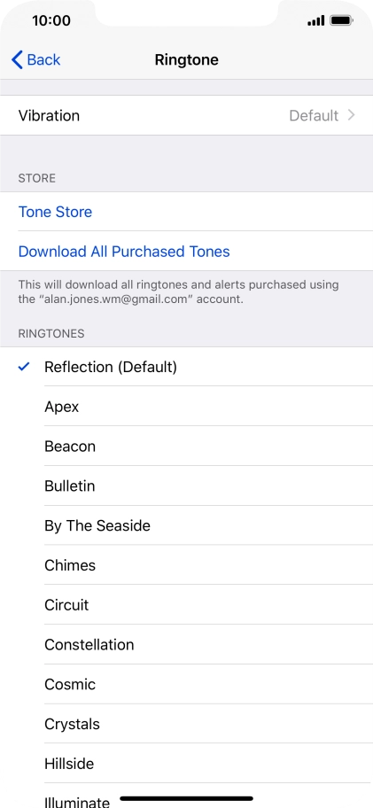 Press the required ring tones to hear them.