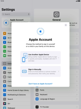 Press Sign in Manually.