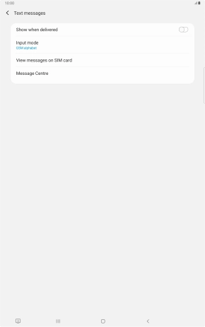 Press Message Centre.