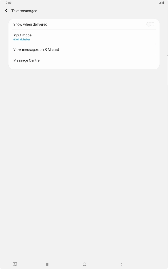 Press Message Centre.