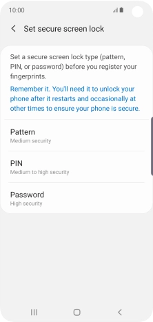 Press the required phone lock code and follow the instructions on the screen to create an additional phone lock code.