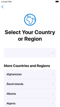 Press the required country or area.