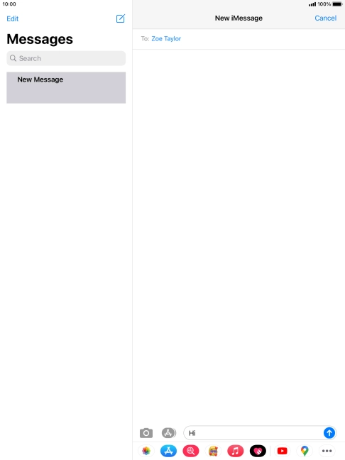 Press the send icon.