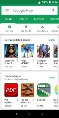 Slide your finger right starting from the left side of the screen.