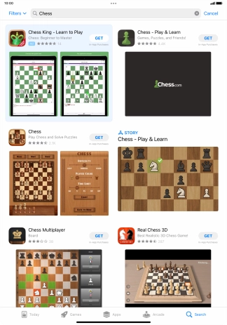 Press the required app.