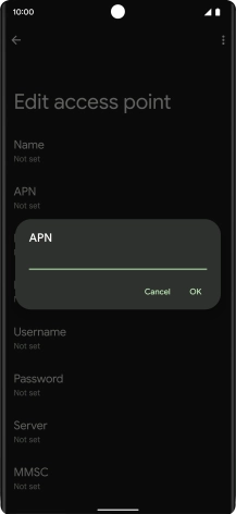 Key in live.vodafone.com and press OK.