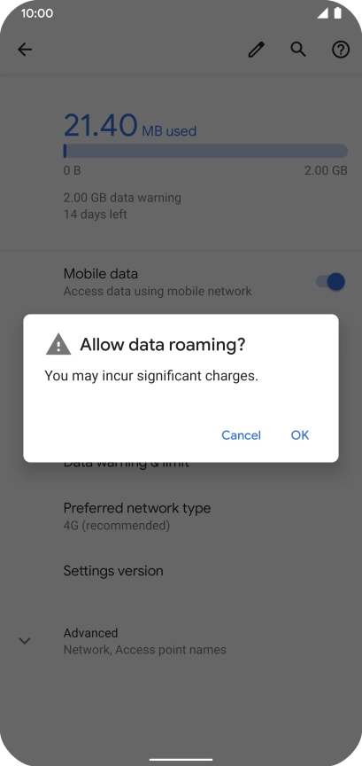 If you turn on the function, press OK.