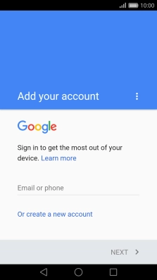 If you don t have a Google account, press Or create a new account and follow the instructions on the screen to create an account.