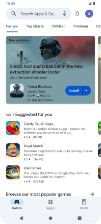 Press the profile icon.