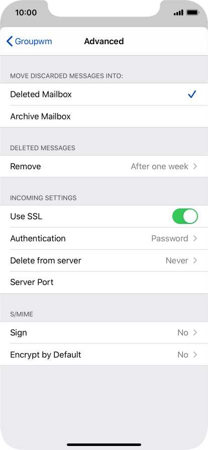 Press the indicator next to 