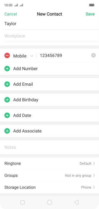 Press Storage Location.