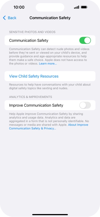 Press the indicator next to 