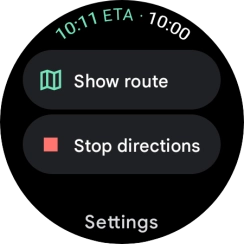 Press Stop directions. Press Stop directions.