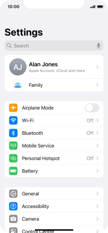 Press Personal Hotspot. Press Personal Hotspot.