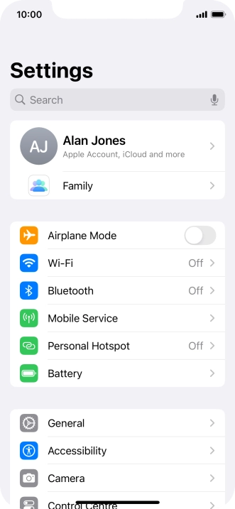 Press Personal Hotspot. Press Personal Hotspot.